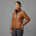 Tan Women’s Ribbed Leather Moto Jacket