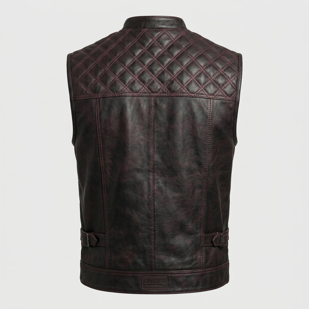 Men’s Leather Motorcycle Vest