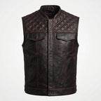Men’s Leather Motorcycle Vest