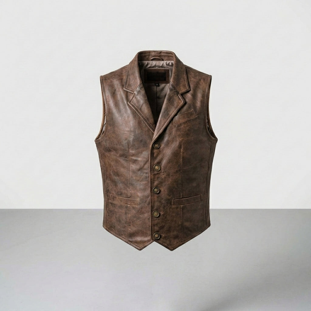 Men’s Motorcycle Leather Vest