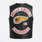 Men’s California Style Leather Biker Vest – Classic Club Vest