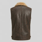 Men’s Shearling Fur Flight Pilot Vest
