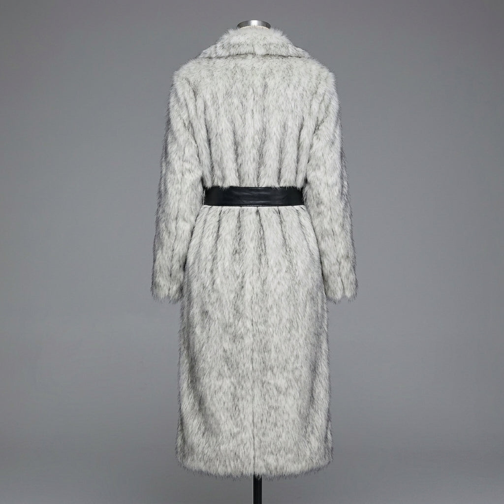 White Faux Fur Coat for Women