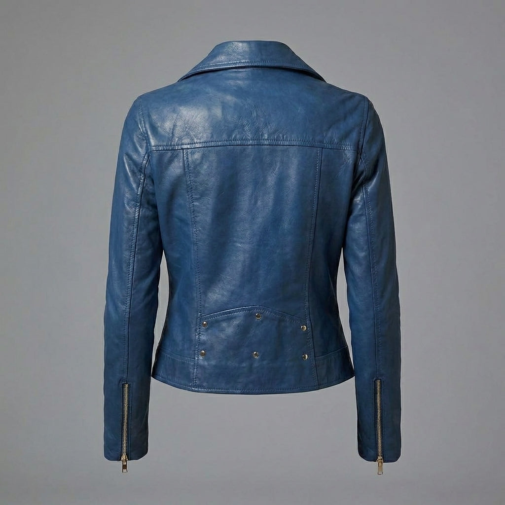Women’s Moto Leather Biker Jacket