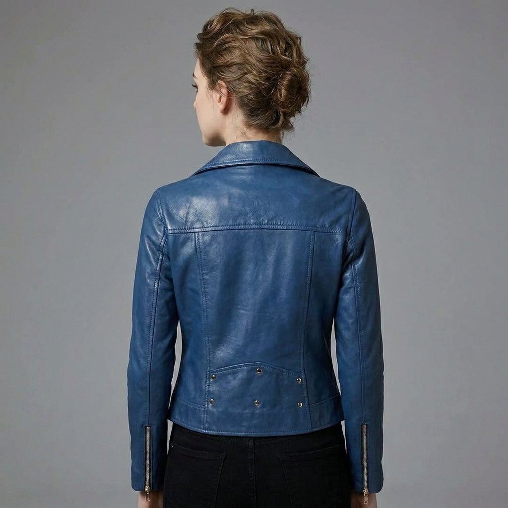 Women’s Moto Leather Biker Jacket