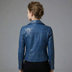 Women’s Moto Leather Biker Jacket