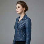 Women’s Moto Leather Biker Jacket