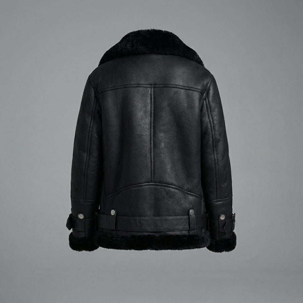 Women’s Black B-3 Shearling Aviator Jacket