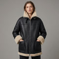 Women’s Black B3 Aviator Sheepskin RAF Shearling Jacket