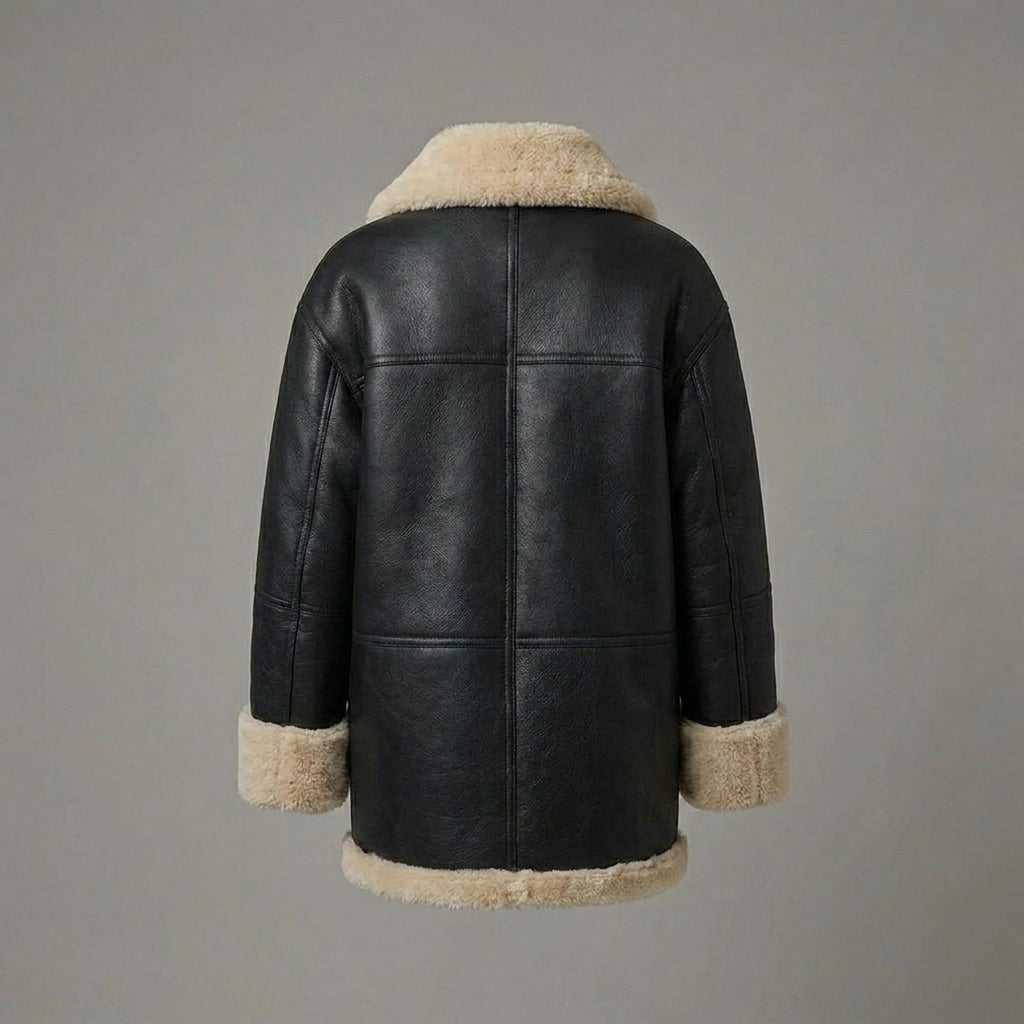 Women’s Black B3 Aviator Sheepskin RAF Shearling Jacket