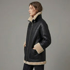 Women’s Black B3 Aviator Sheepskin RAF Shearling Jacket