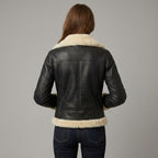 Women’s Black B3 Shearling Aviator Leather Jacket