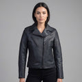 Women’s Black Cowhide Moto Leather Jacket