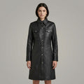 Women’s Black Lambskin Leather Coat