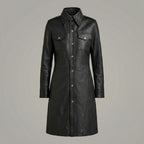 Women’s Black Lambskin Leather Coat