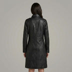 Women’s Black Lambskin Leather Coat