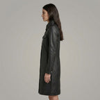 Women’s Black Lambskin Leather Coat