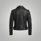 Women’s Black Leather Biker Jacket