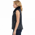 Women’s Black Shearling Sheepskin Leather Vest
