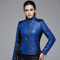 Women's Blue & Black Real Leather Slim
