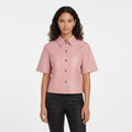 Women’s Blush Pink Leather Shirt Top