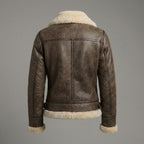 Women’s Brown B3 Aviator Shearling Bomber Jacket