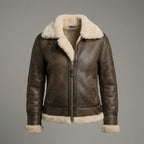 Women’s Brown B3 Aviator Shearling Bomber Jacket
