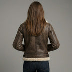 Women’s Brown B3 Aviator Shearling Bomber Jacket