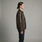 Women’s Brown Casual Leather Jacket – Classic Moto Style