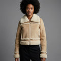 Women’s Brown Shearling Aviator Leather Jacket
