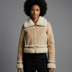 Women’s Brown Shearling Aviator Leather Jacket