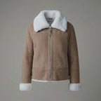 Women’s Brown Sheepskin Shearling Aviator Jacket