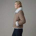 Women’s Brown Sheepskin Shearling Aviator Jacket