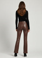 Women’s Chocolate Straight Leg Faux Leather Pants