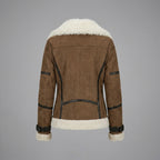 Women’s Classic Brown Shearling Aviator Jacket