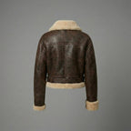 Women’s Dark Brown B3 Shearling Aviator Bomber Jacket