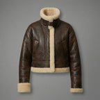 Women’s Dark Brown B3 Shearling Aviator Bomber Jacket