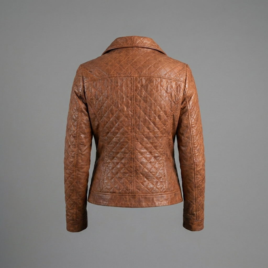 Women's Heritage Brown Quilted Leather Jacket