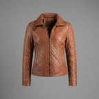 Women's Heritage Brown Quilted Leather Jacket
