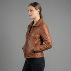 Women's Heritage Brown Quilted Leather Jacket