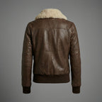 Women’s Luxe Shearling Aviator Sheepskin Bomber Jacket