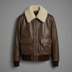 Women’s Luxe Shearling Aviator Sheepskin Bomber Jacket