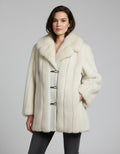 Women’s Luxe White Faux Fur Winter Coat