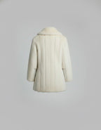 Women’s Luxe White Faux Fur Winter Coat