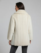 Women’s Luxe White Faux Fur Winter Coat