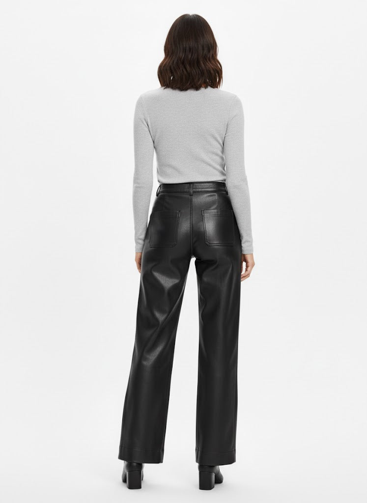 Women’s Midnight Black Leather Pants