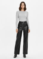 Women’s Midnight Black Leather Pants