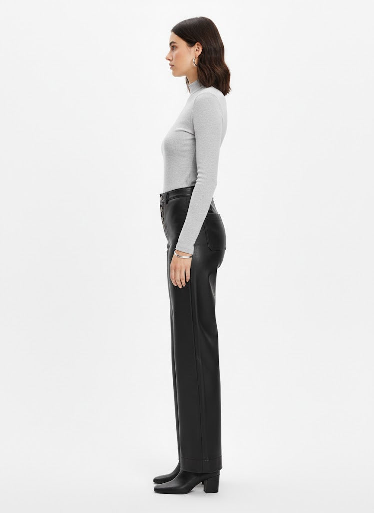 Women’s Midnight Black Leather Pants