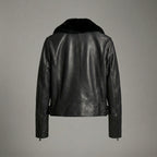 Women’s Midnight Luxe Fur Collar Leather Jacket