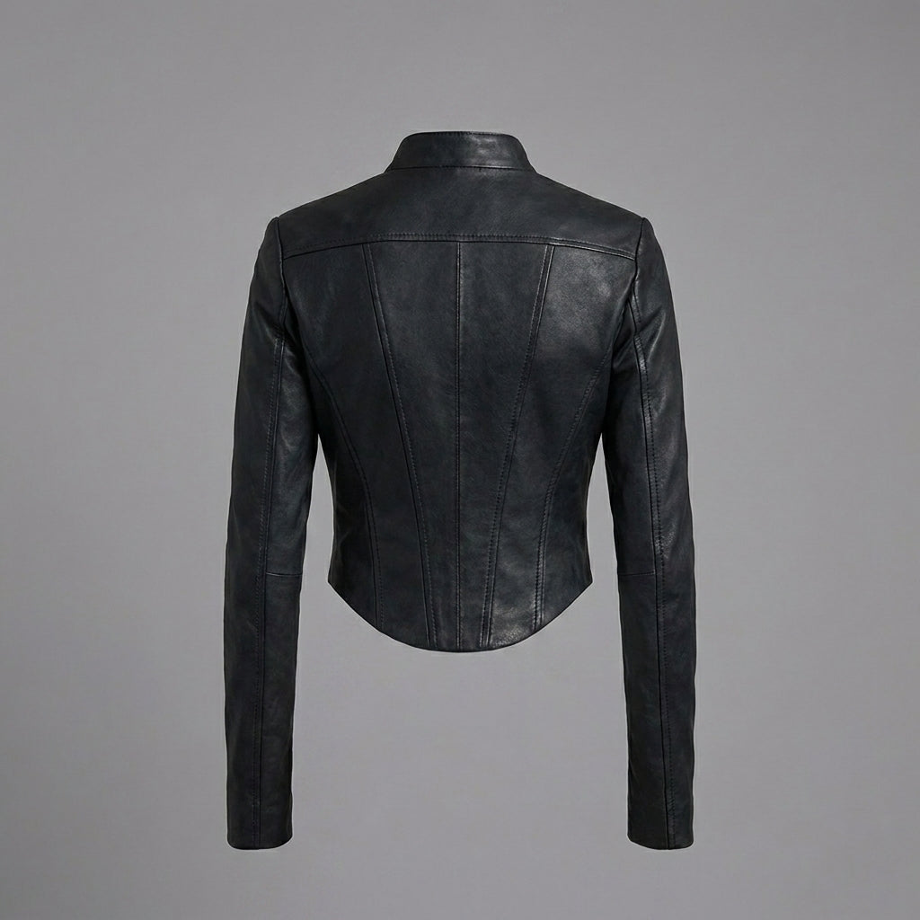 Women’s Midnight Moto Corset Leather Jacket